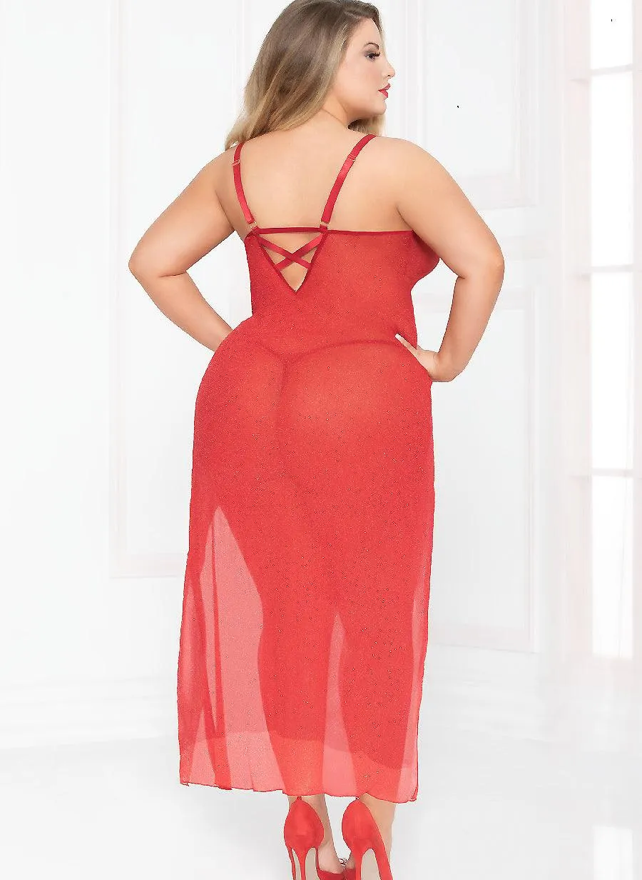 All that Glitters Red Gown Plus