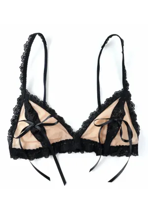 Alora Nude Illusion Tie Bralette