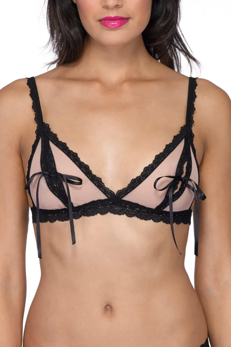 Alora Nude Illusion Tie Bralette