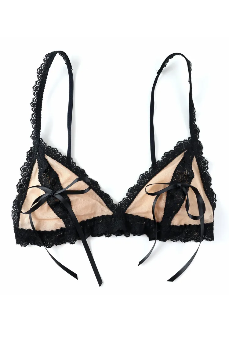 Alora Nude Illusion Tie Bralette