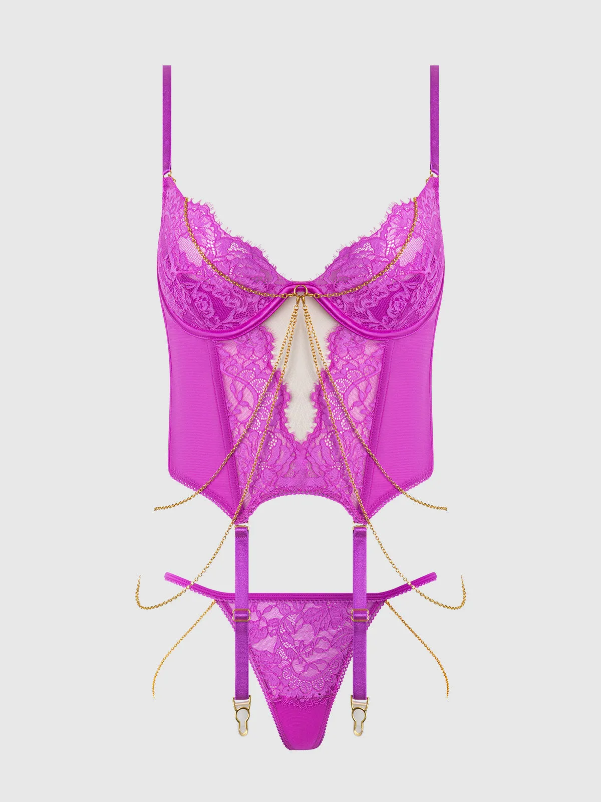 Arianna Lace & Chains Bustier