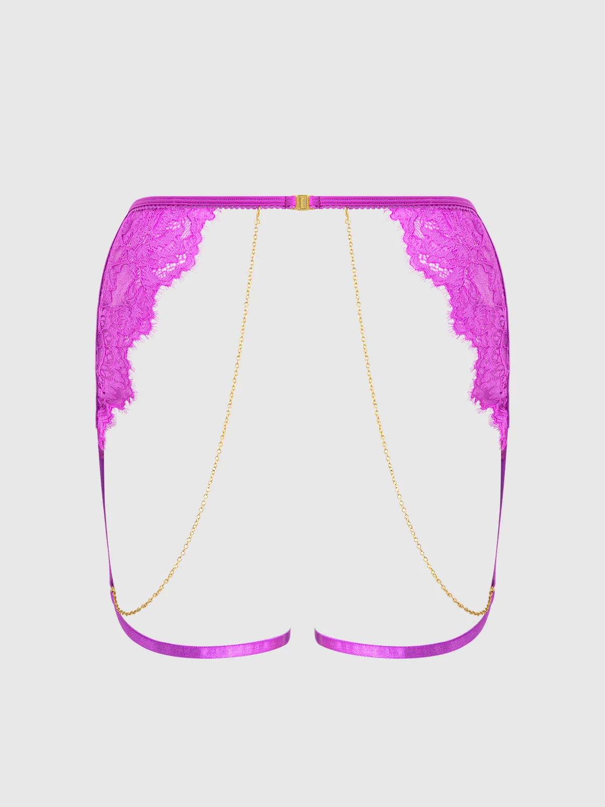 Arianna Lace & Chains Thigh Garter Belt