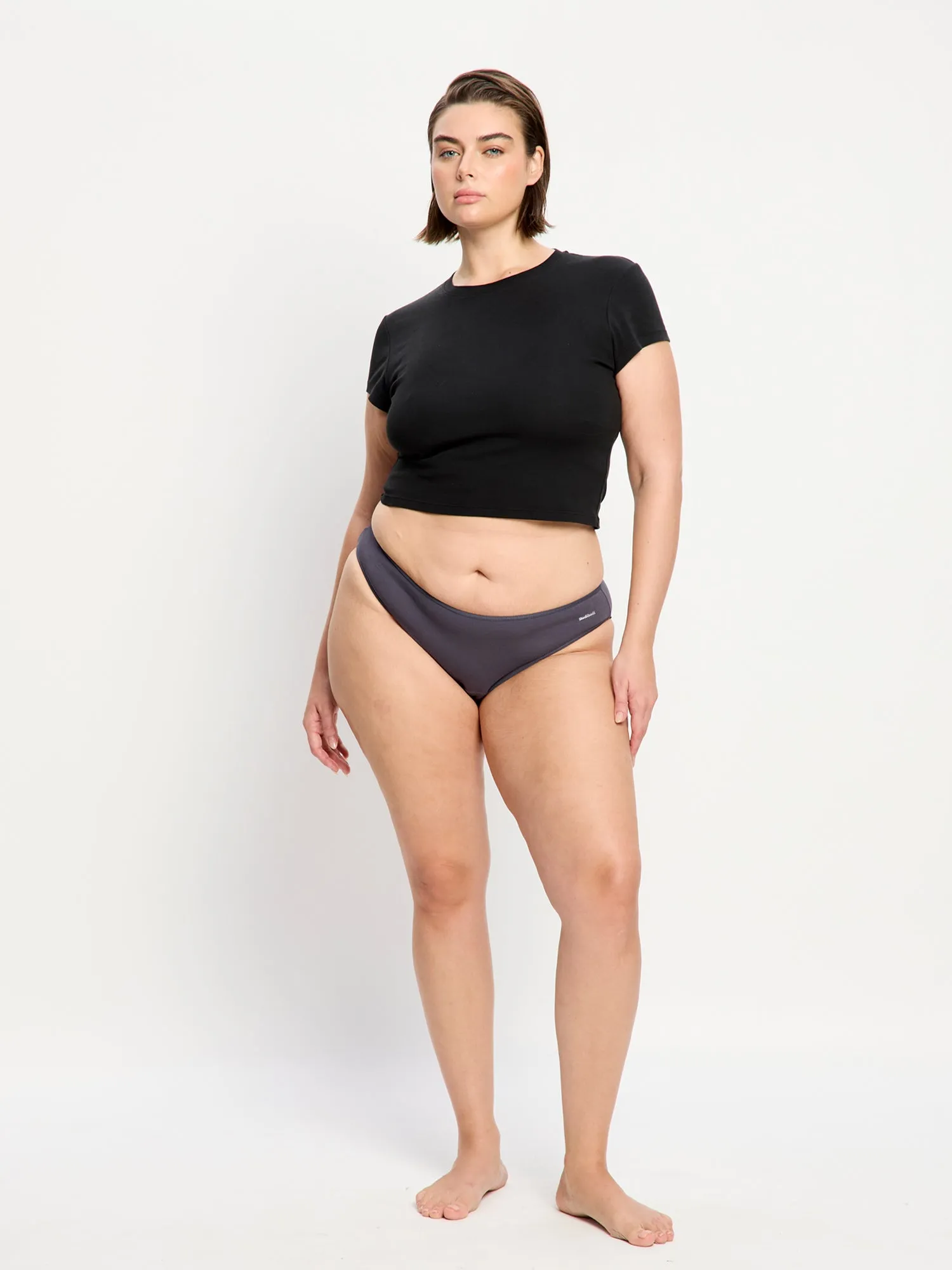 Basic Cheeky Bikini Light Steel