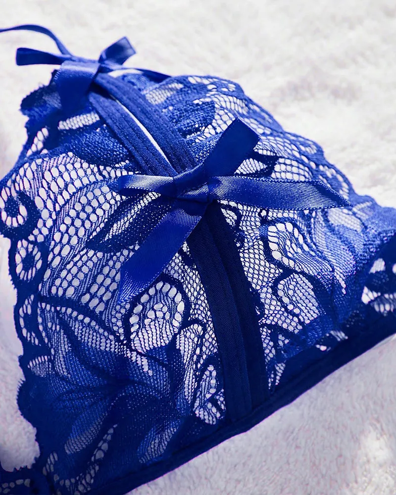 Bra and Panty Set Halter Lace 2 Piece Set
