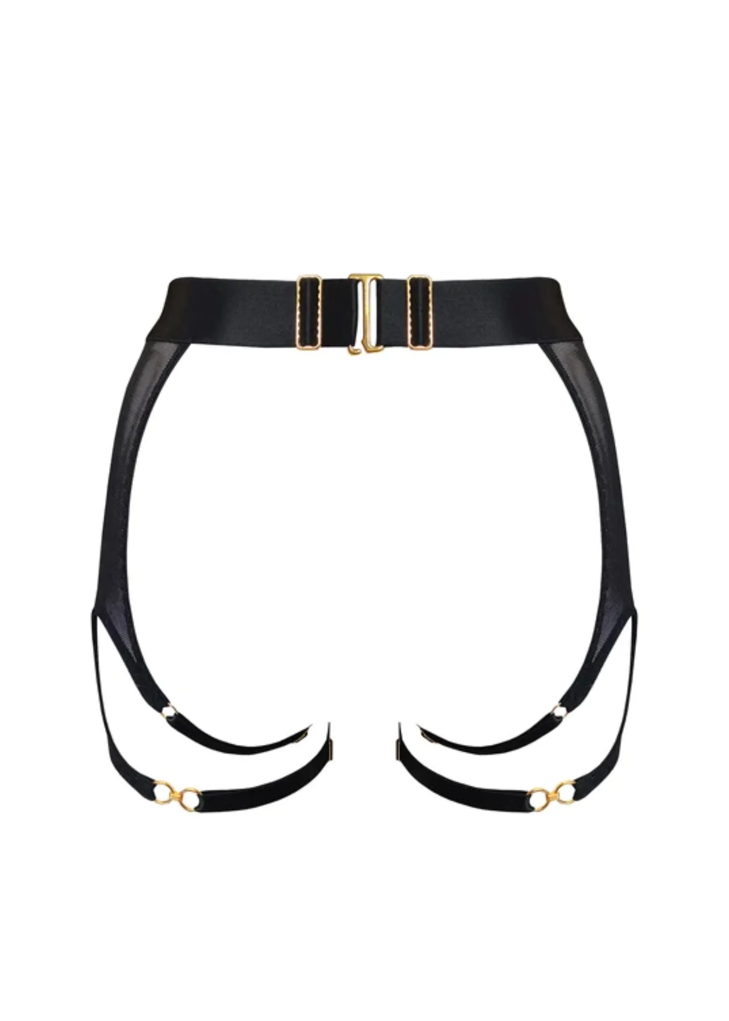 Cadi Ouvert Garter Brief (Black)