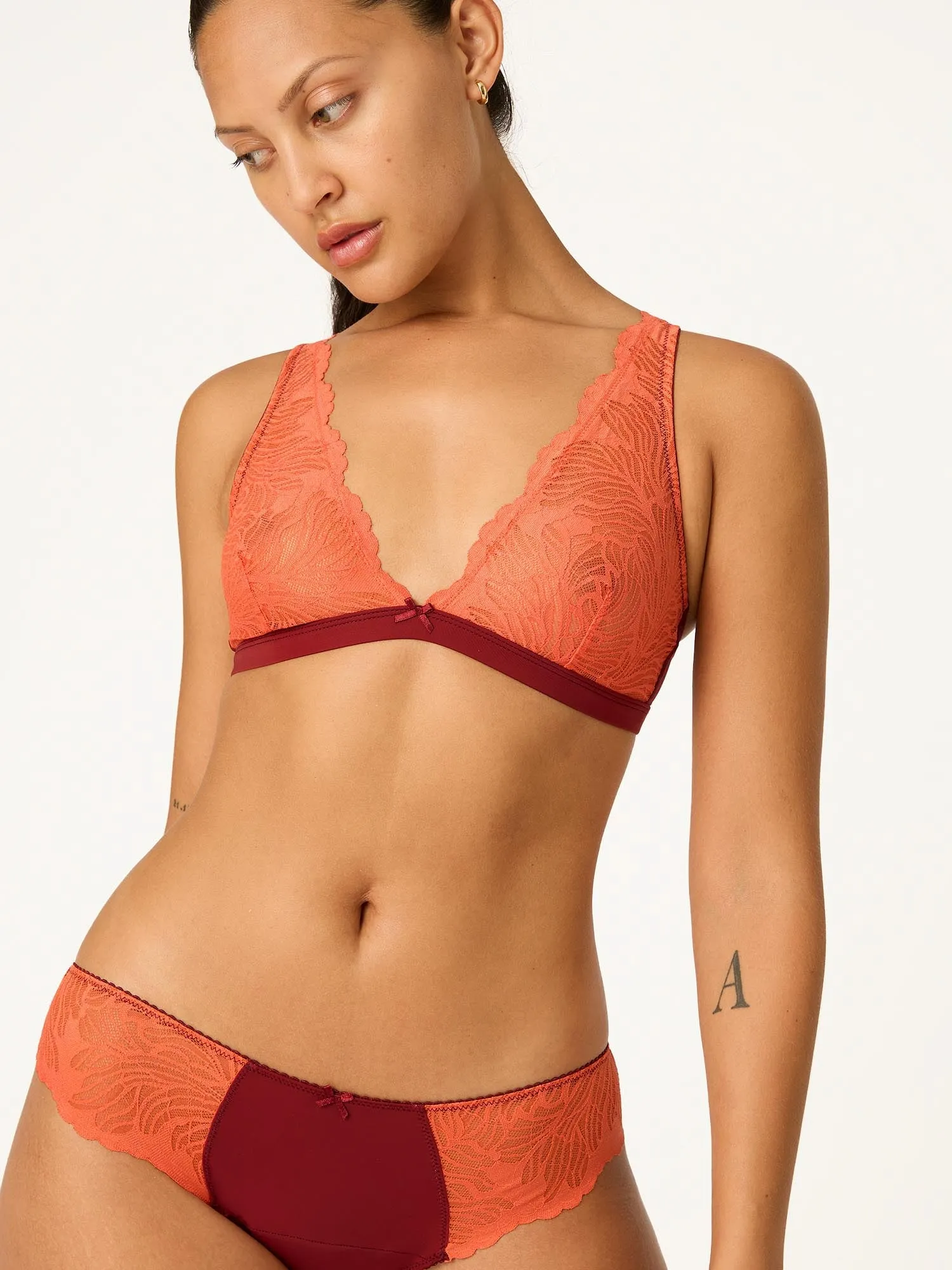 Camille Thong Light Bordeaux Red
