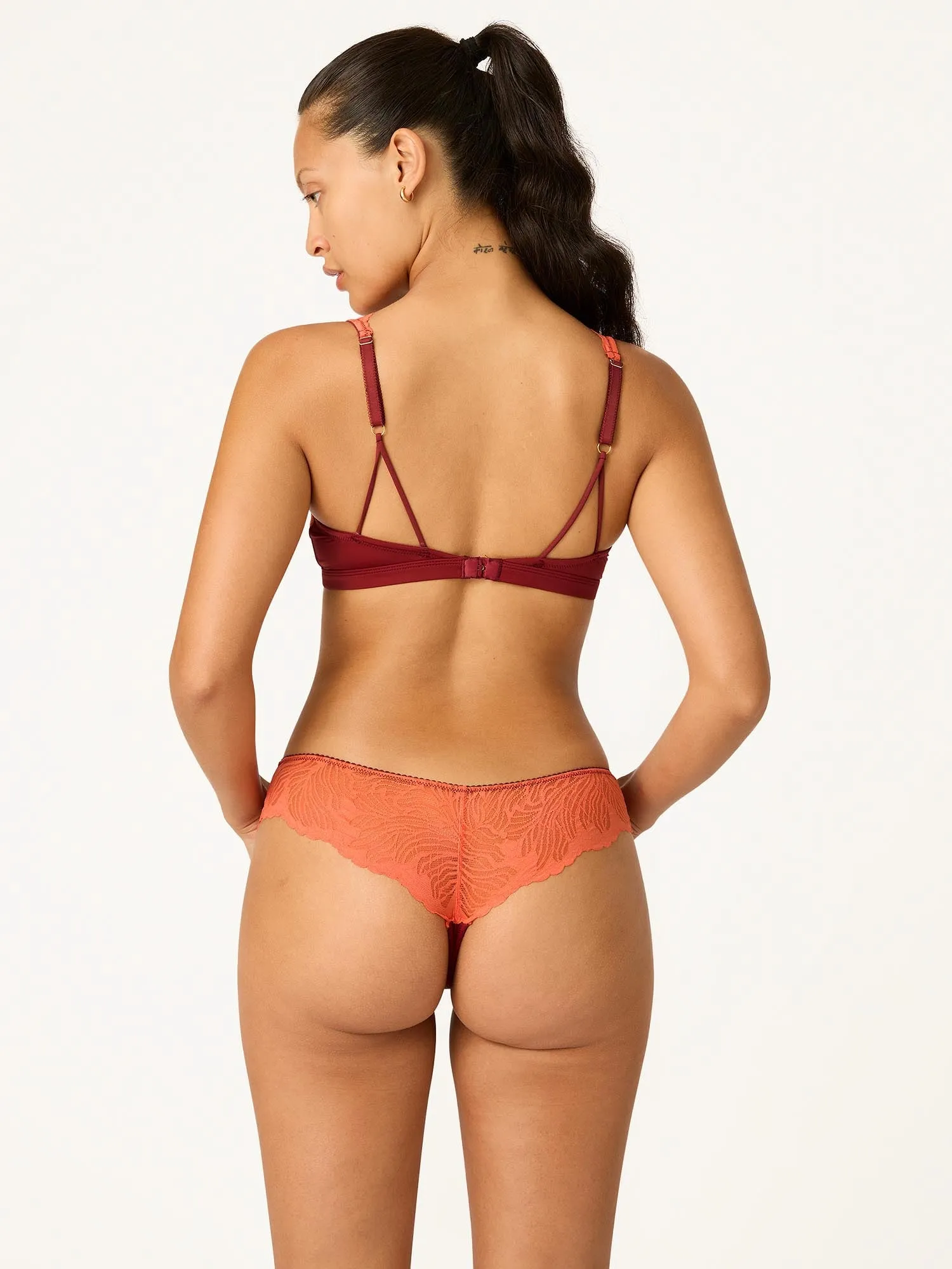 Camille Thong Light Bordeaux Red