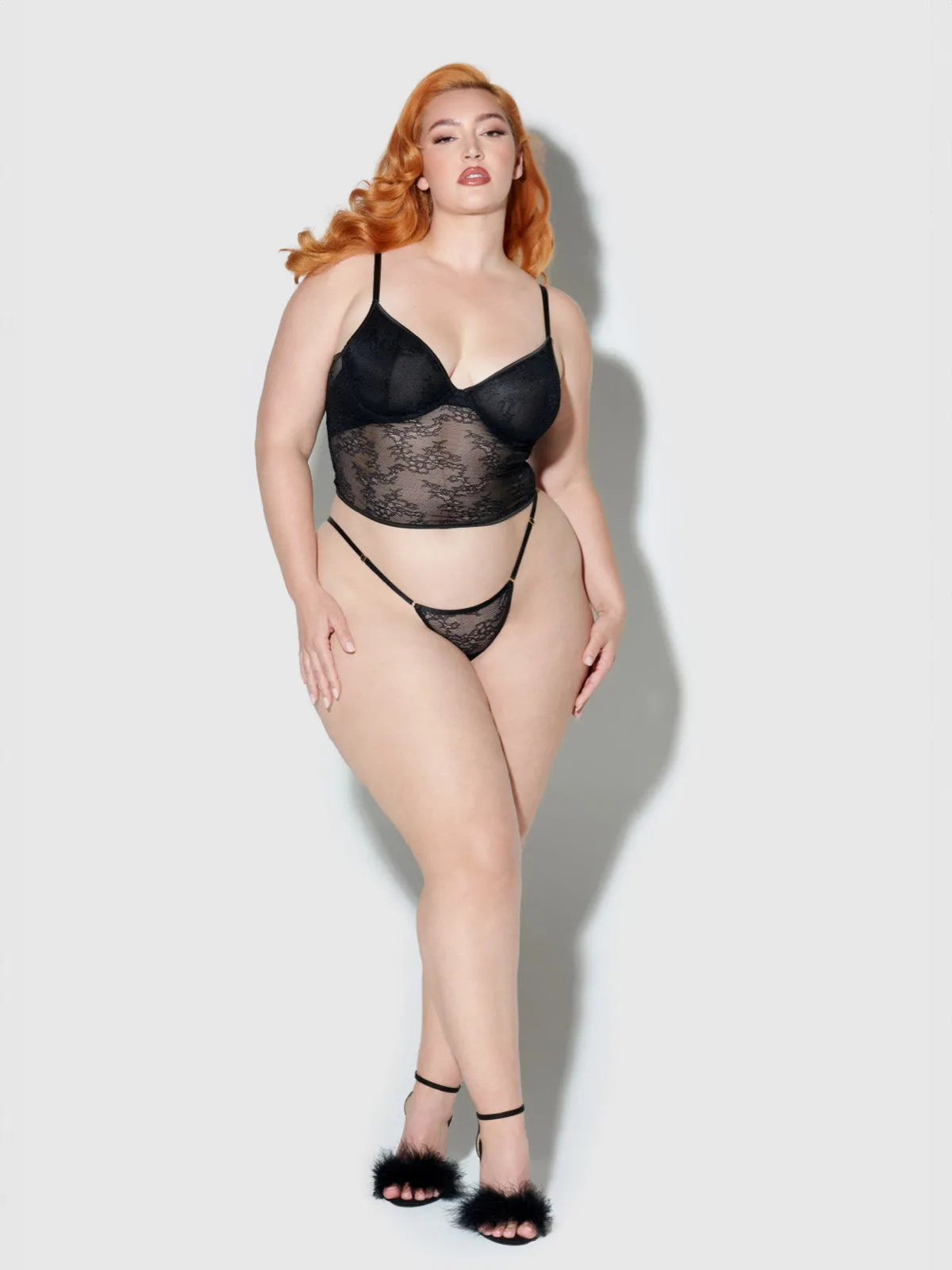 Chiara Crotchless Lace Thong 3 Pack