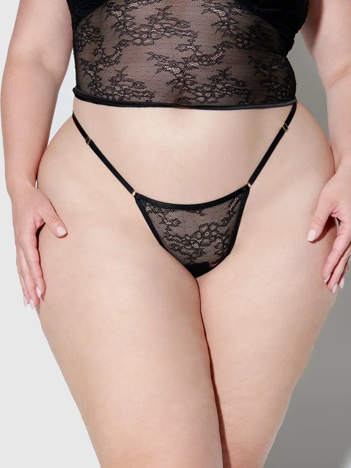 Chiara Crotchless Lace Thong 3 Pack