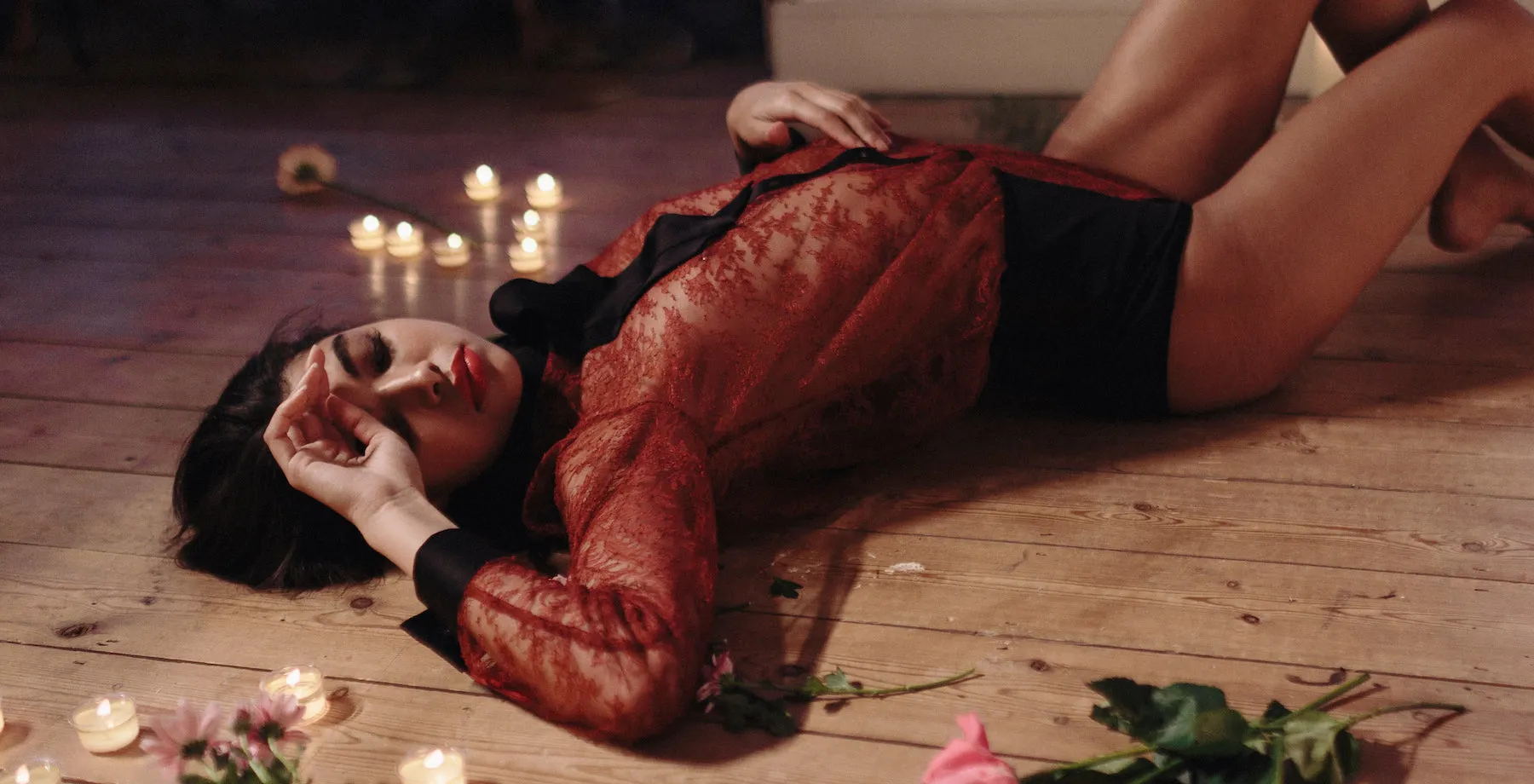 Céline Red Lace Bodysuit