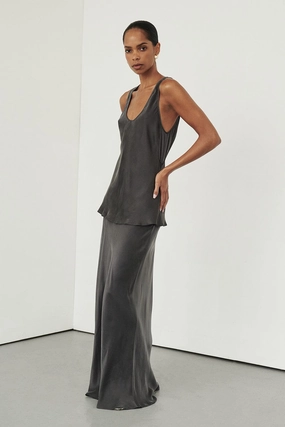 COLETTE PETROL SILK SKIRT