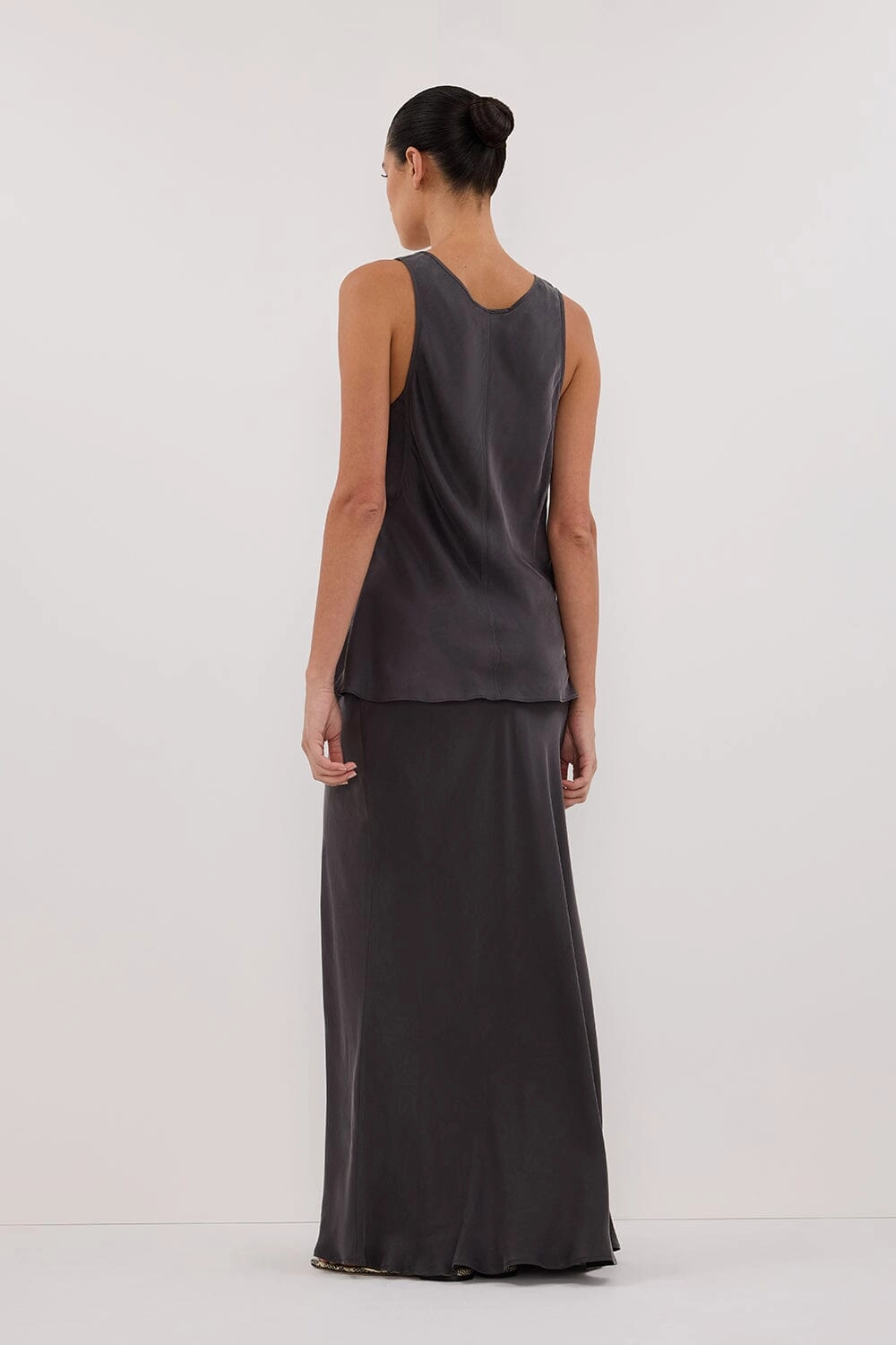 COLETTE PETROL SILK SKIRT