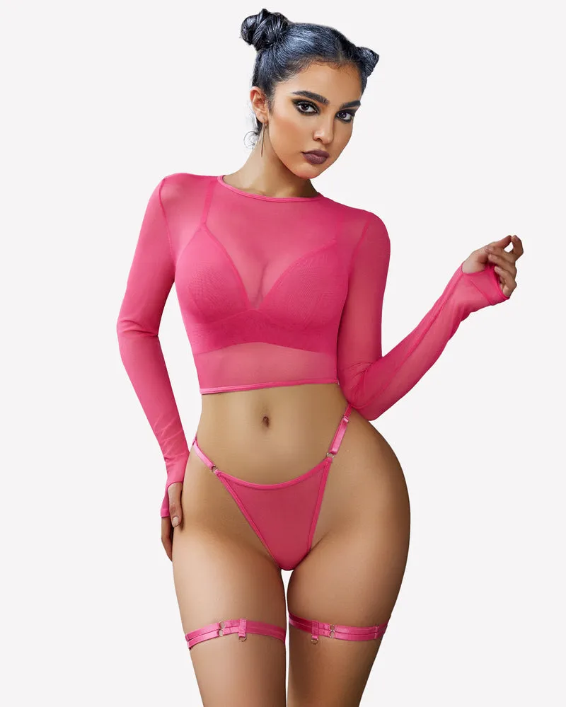 Crop Tops Bra and Panty Sets