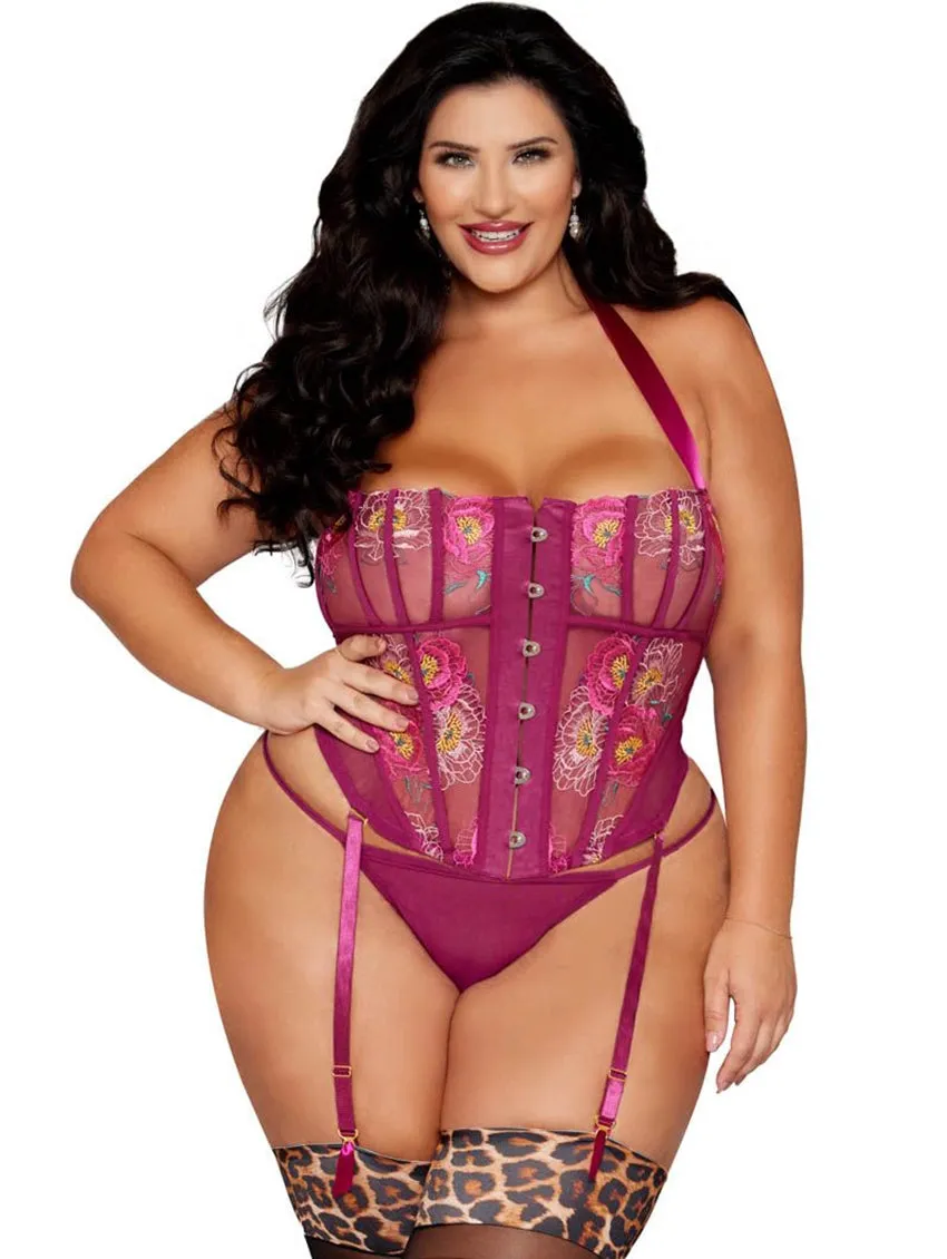 Dreamgirl Floral Bustier Set