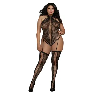 Dreamgirl Lingerie Lace Teddy Bodystocking 0329X