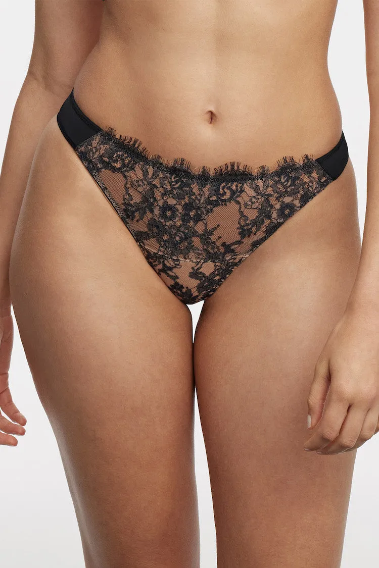 Entice Sheer Black Thong 2-Pack