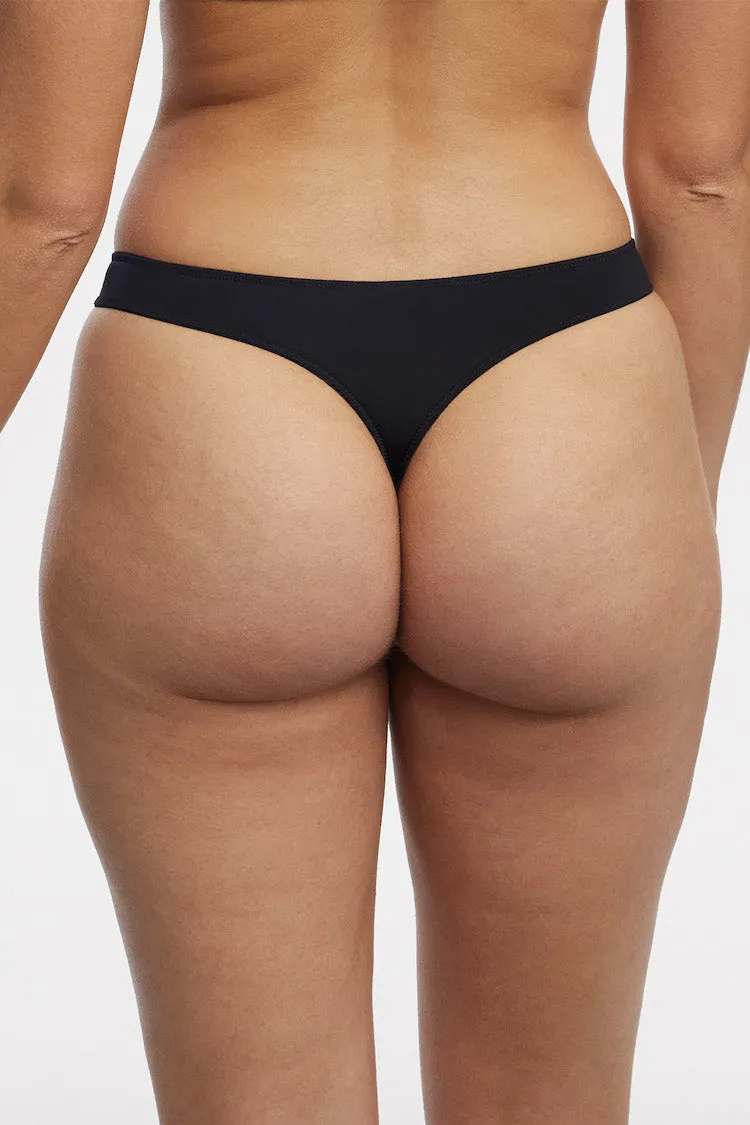Entice Sheer Black Thong 2-Pack