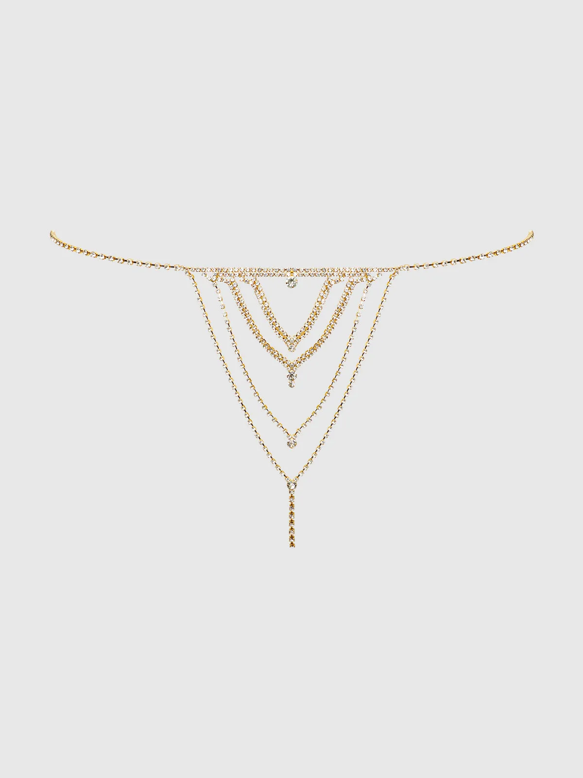 Gemma Rhinestone Panty Jewelry in Gold