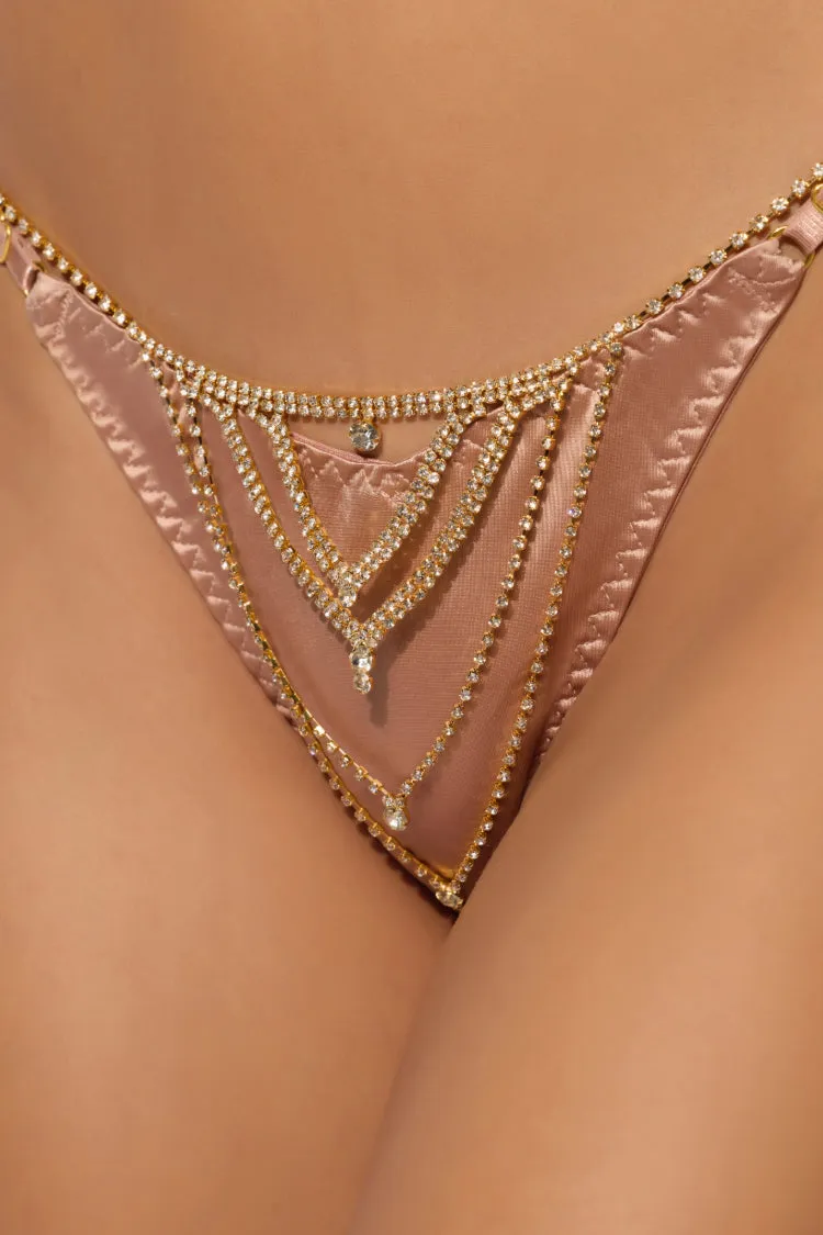 Gemma Rhinestone Panty Jewelry in Gold