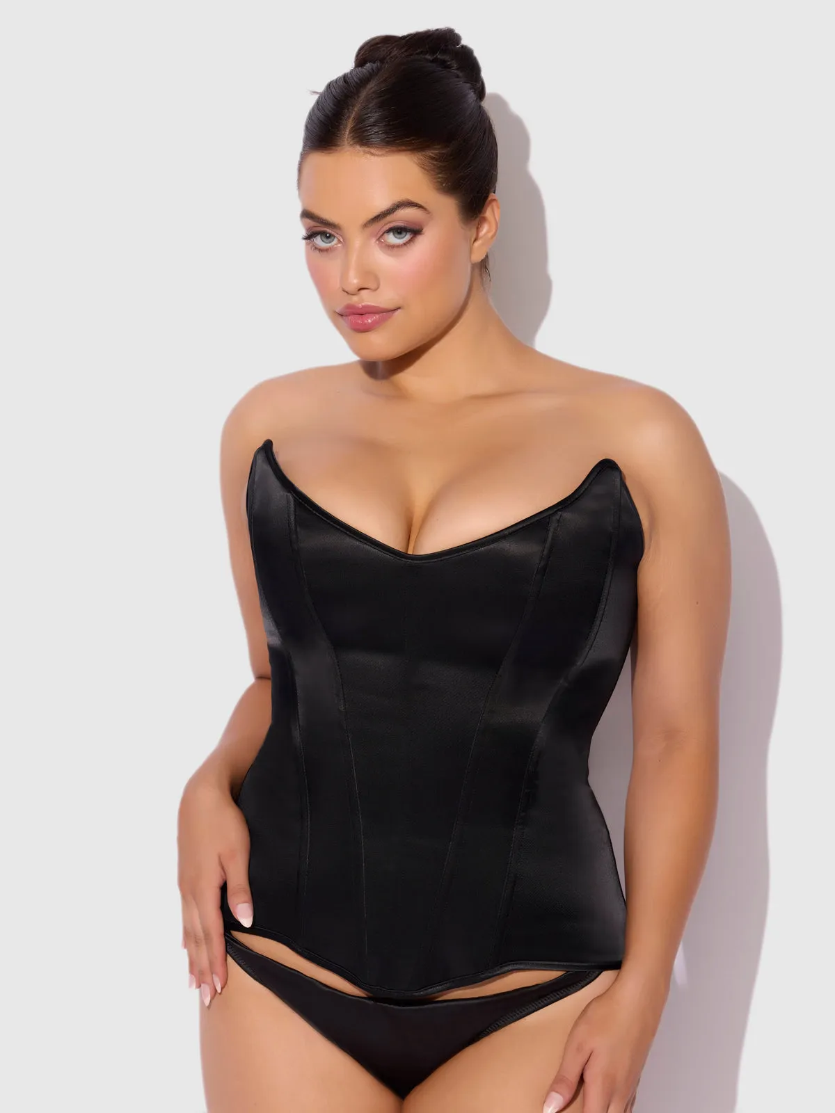 Iconic Satin Scoop Neck Corset