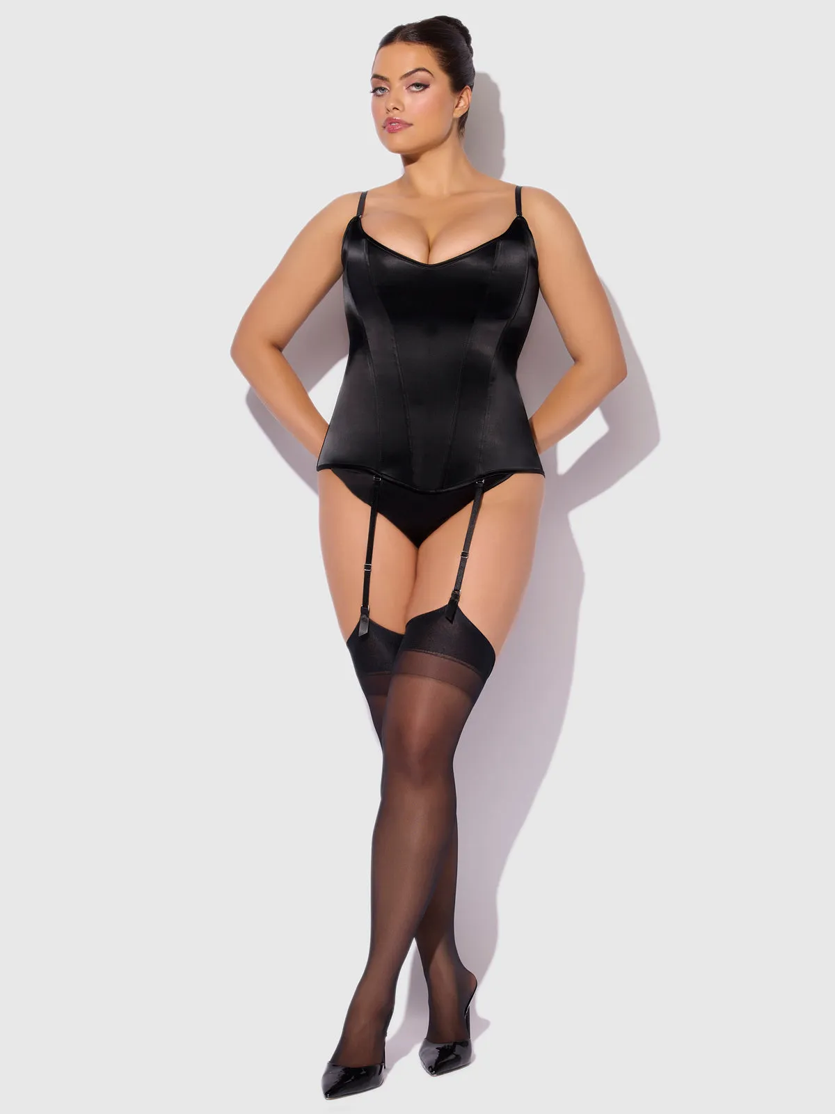 Iconic Satin Scoop Neck Corset