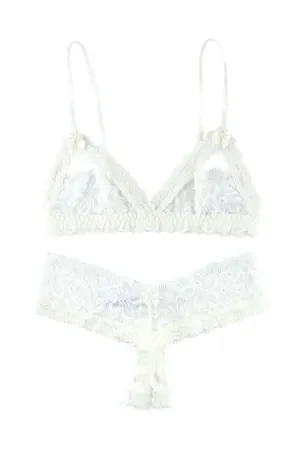 Iris Crotchless Thong & Bralette Set
