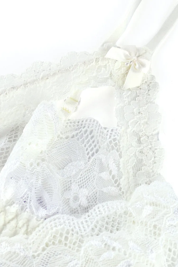 Iris Crotchless Thong & Bralette Set