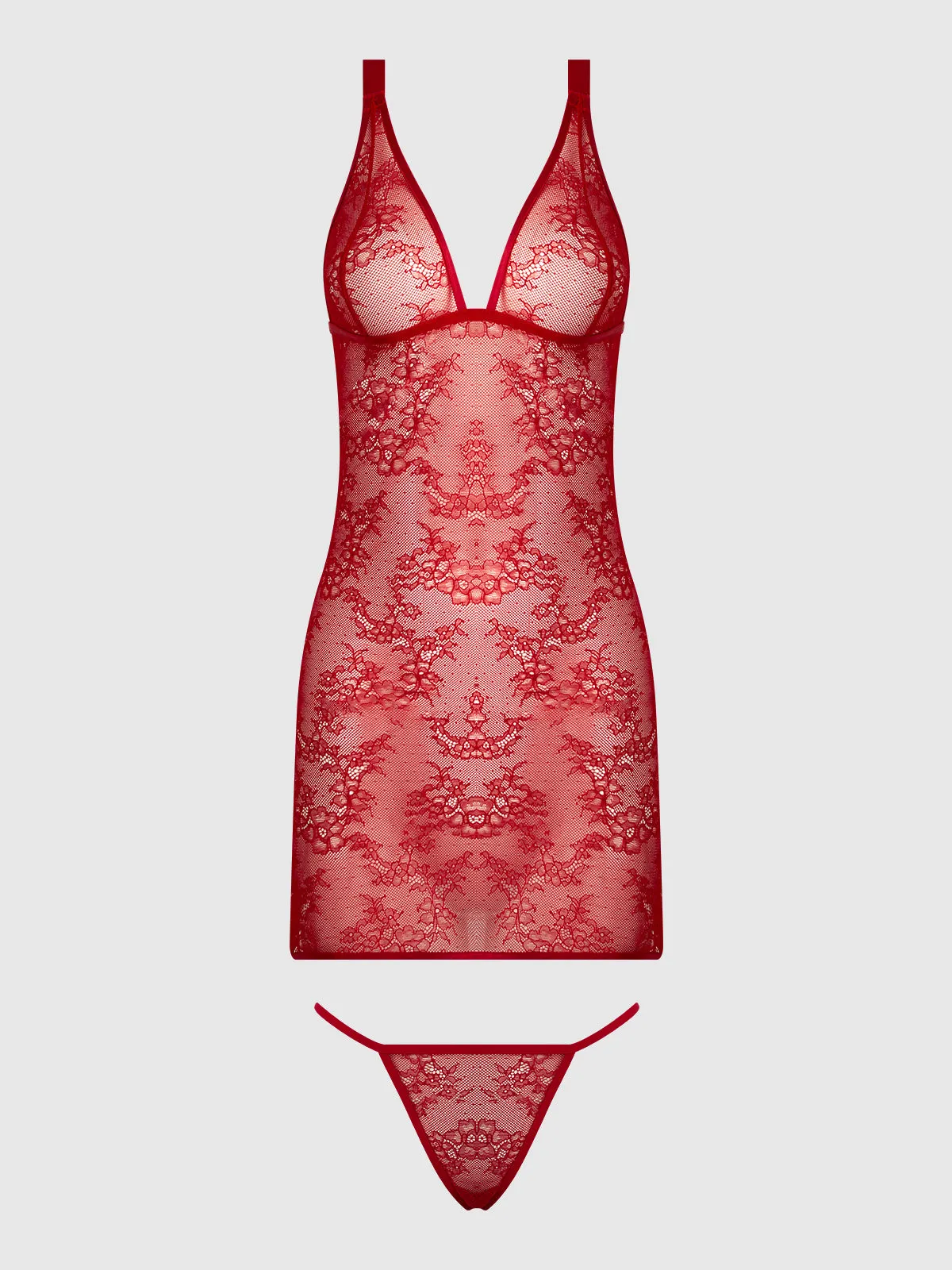 Kiki Lace Strappy Chemise Set