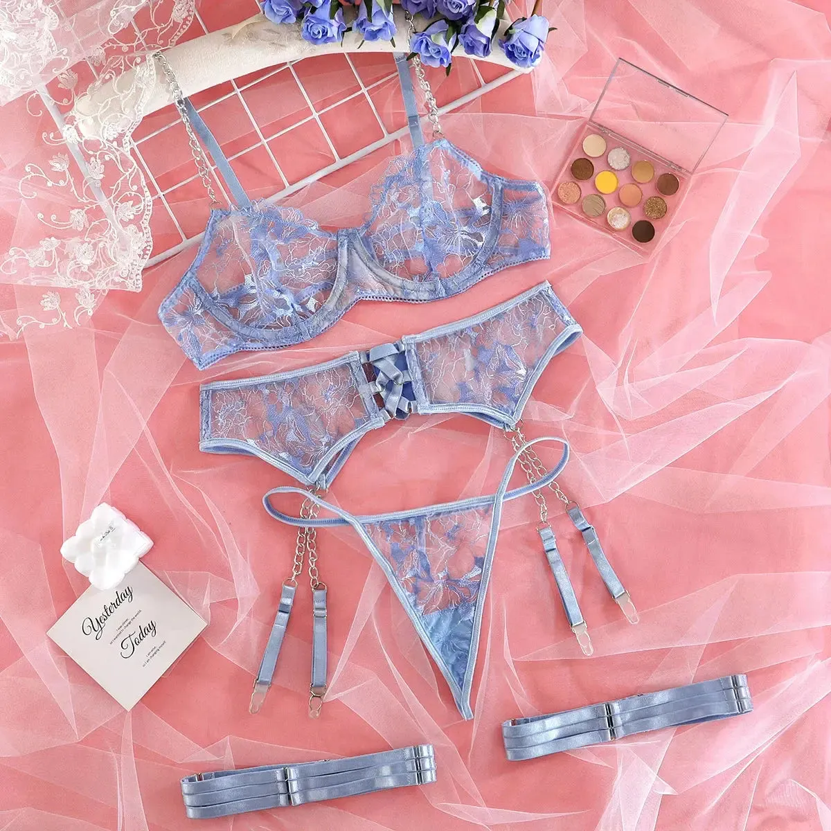 Lace Garter Intimate Lingerie Set