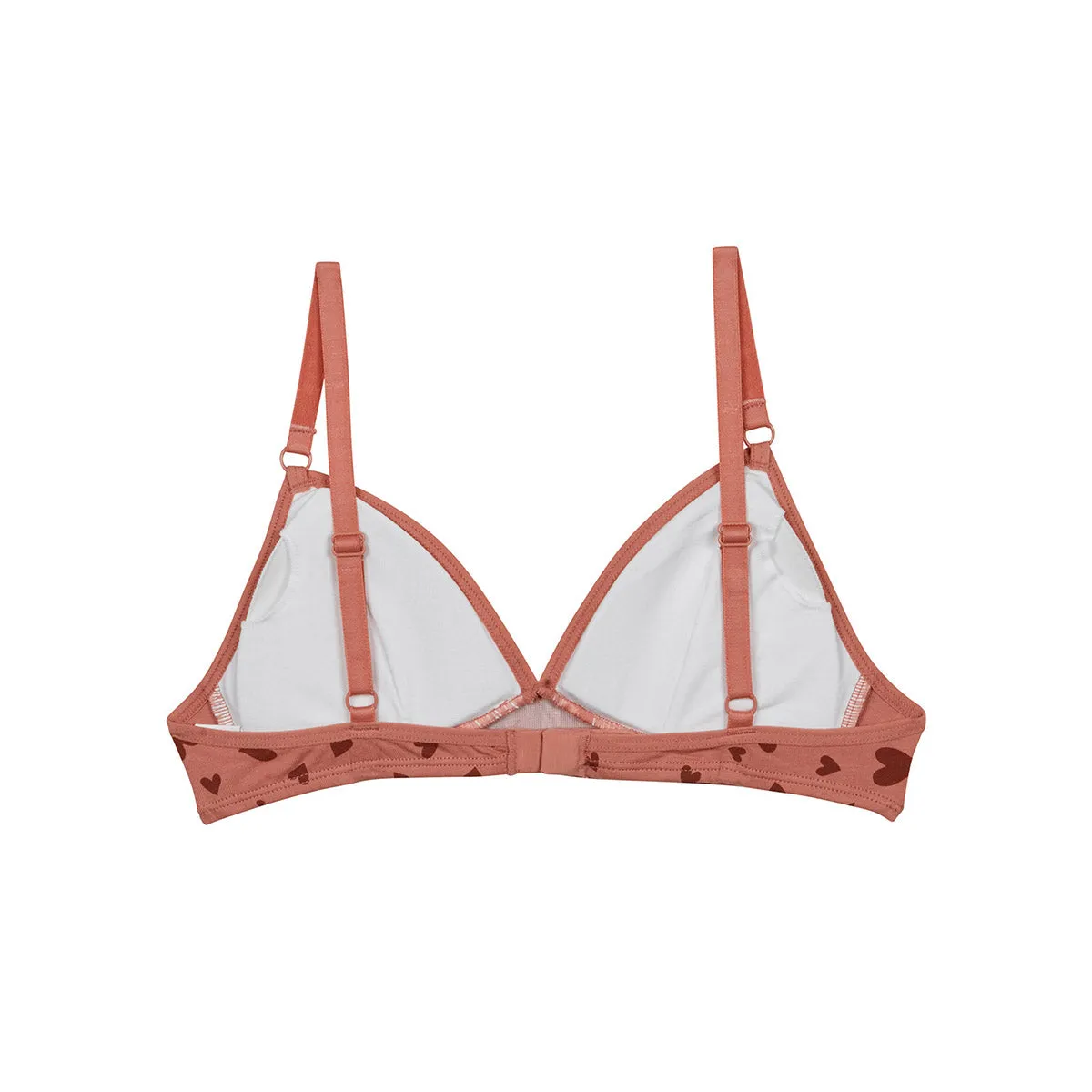 Les Pockets wireless hearts print stretch cotton triangle bra