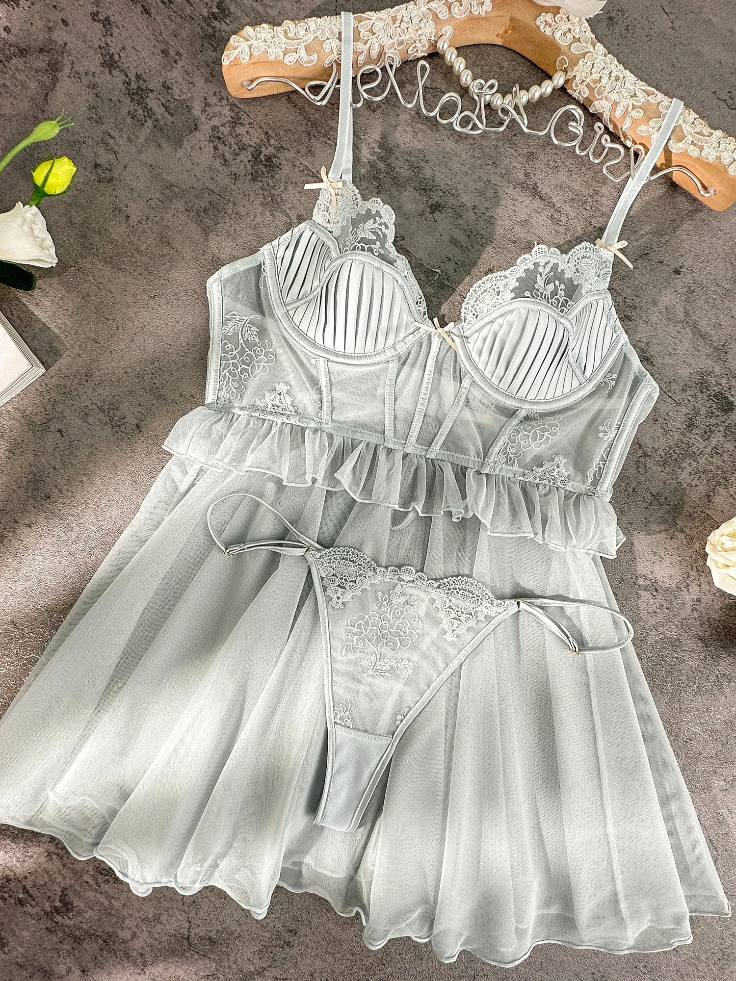 Lila Lace Babydoll