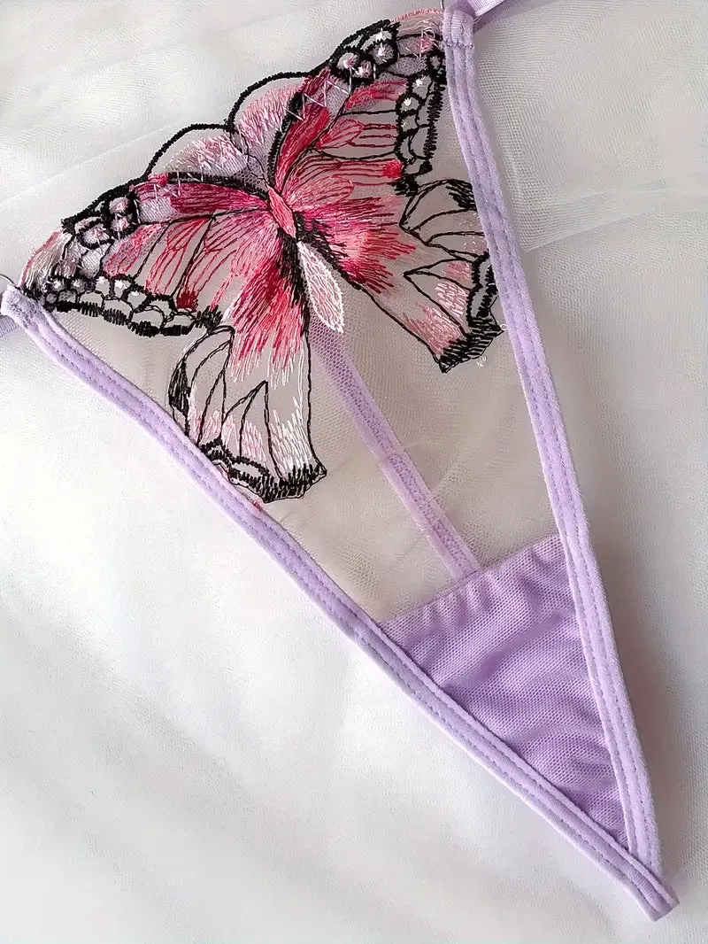 Lilac Butterfly Panty & Bra