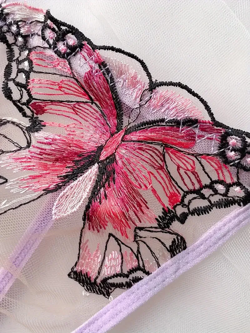 Lilac Butterfly Panty & Bra