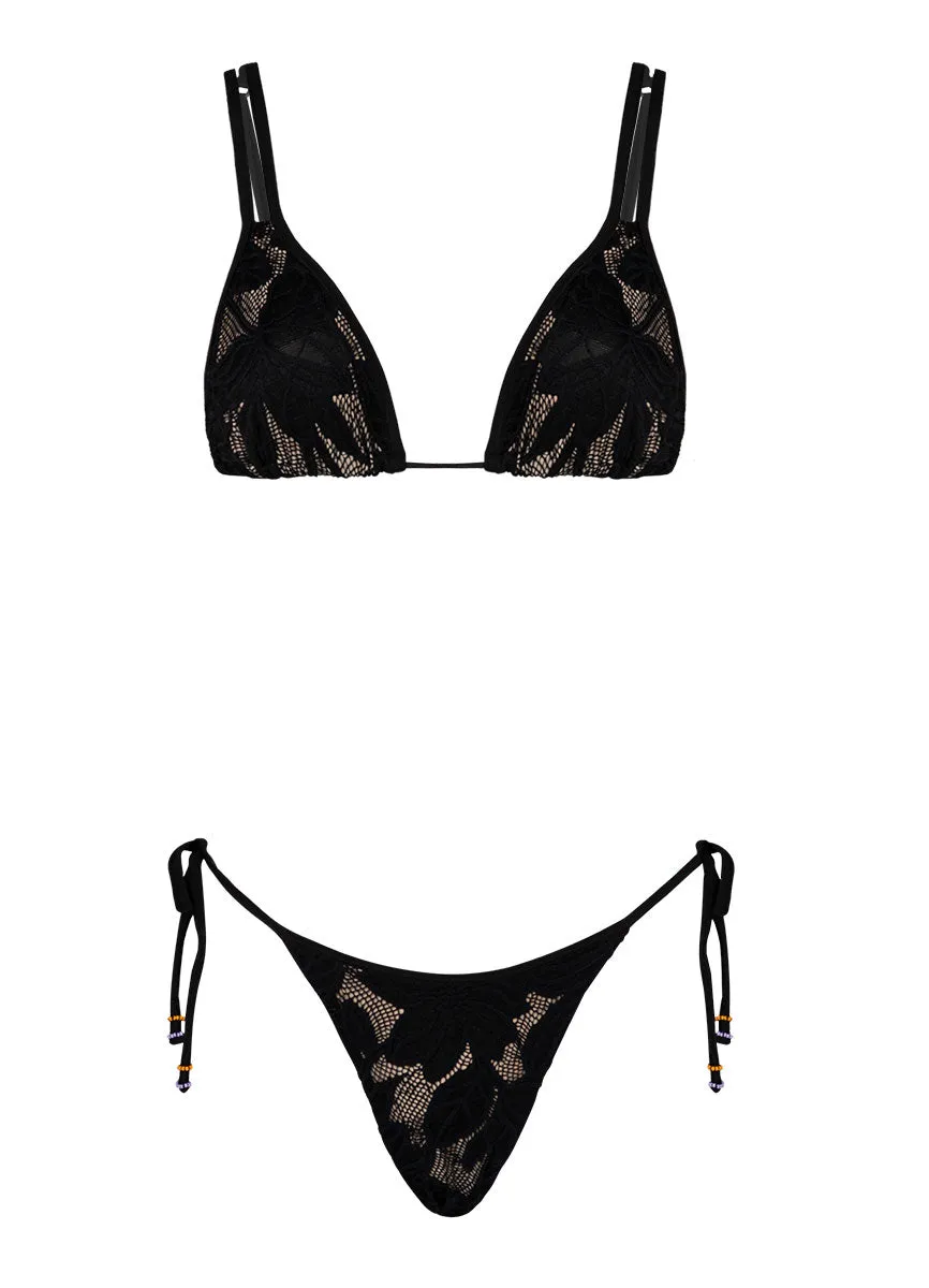 Maaji Midnight Bouquet Itza Sliding Triangle Bikini Top