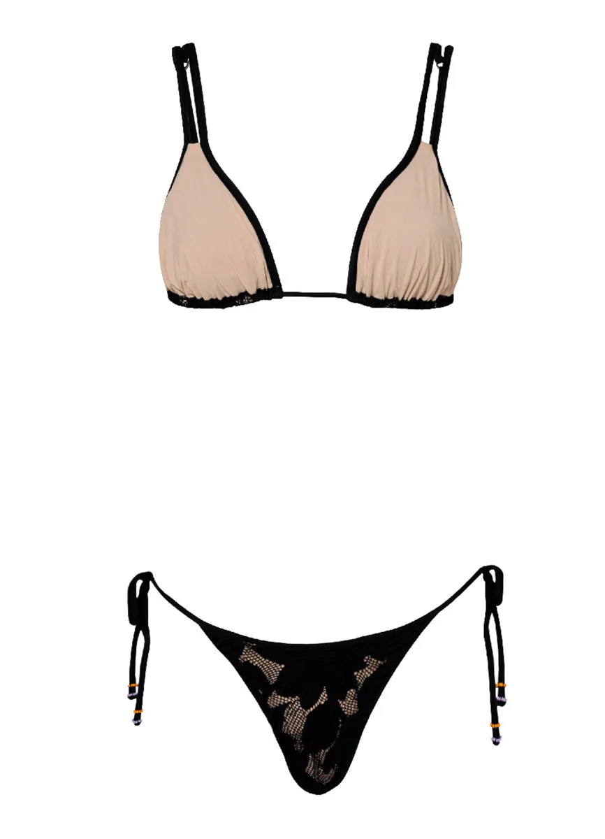 Maaji Midnight Bouquet Itza Sliding Triangle Bikini Top