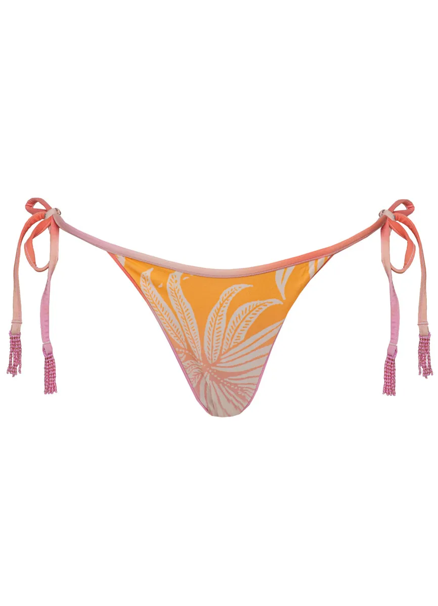 Maaji Pink Swirl Tara Low Rise Tie Side Bikini Bottom