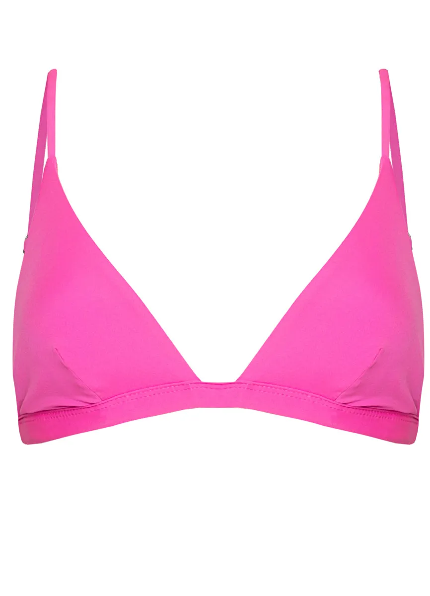 Maaji Poppy Pink Ivy Fixed Triangle Bikini Top