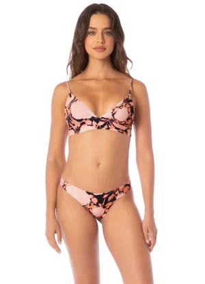 Maaji Rose Petals Copilot Long Line Triangle Bikini Top