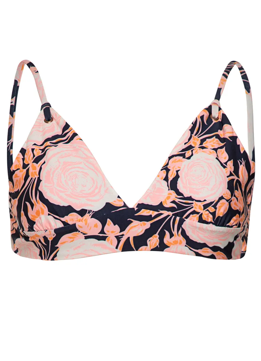 Maaji Rose Petals Copilot Long Line Triangle Bikini Top