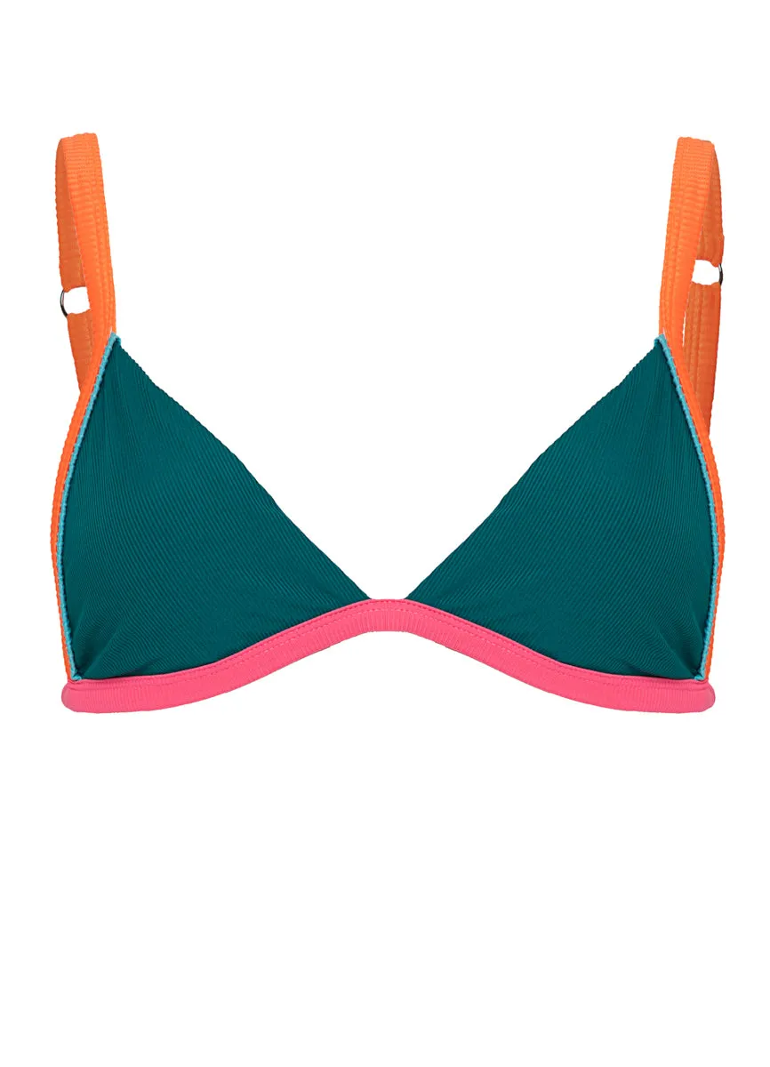 Maaji Verdant Breeze Ripple Fixed Triangle Bikini Top