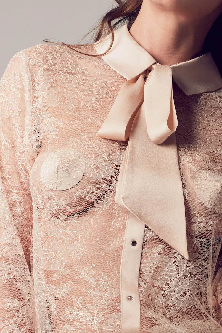 Melania Lace Blouse Bodysuit