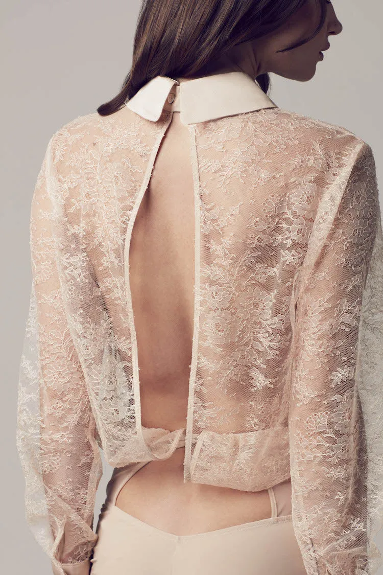 Melania Lace Blouse Bodysuit