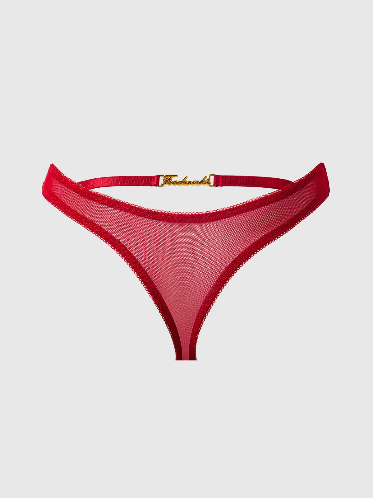 Melrose Embroidered Crotchless Tanga