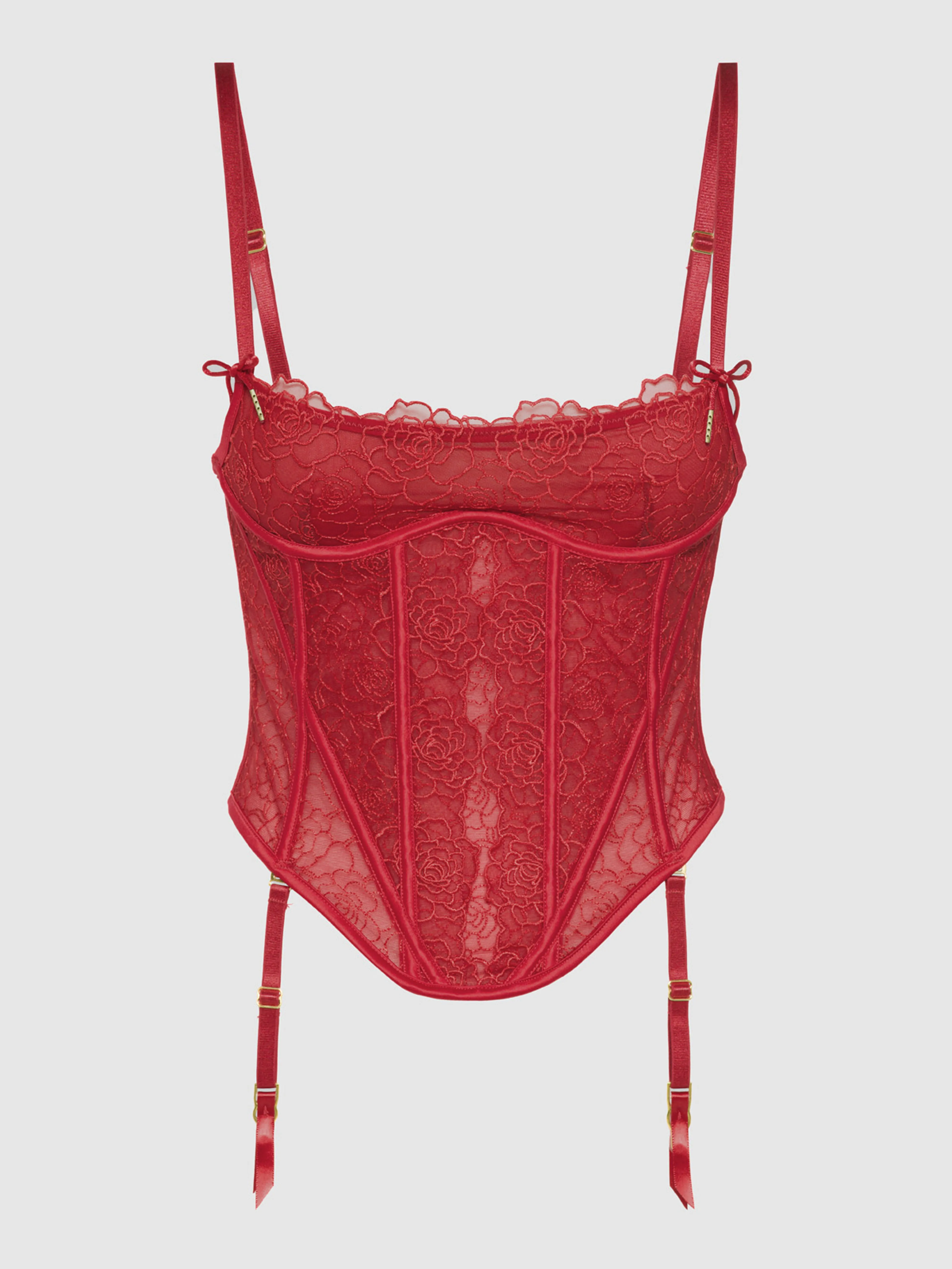 Melrose Satin & Lace Underwire Bustier