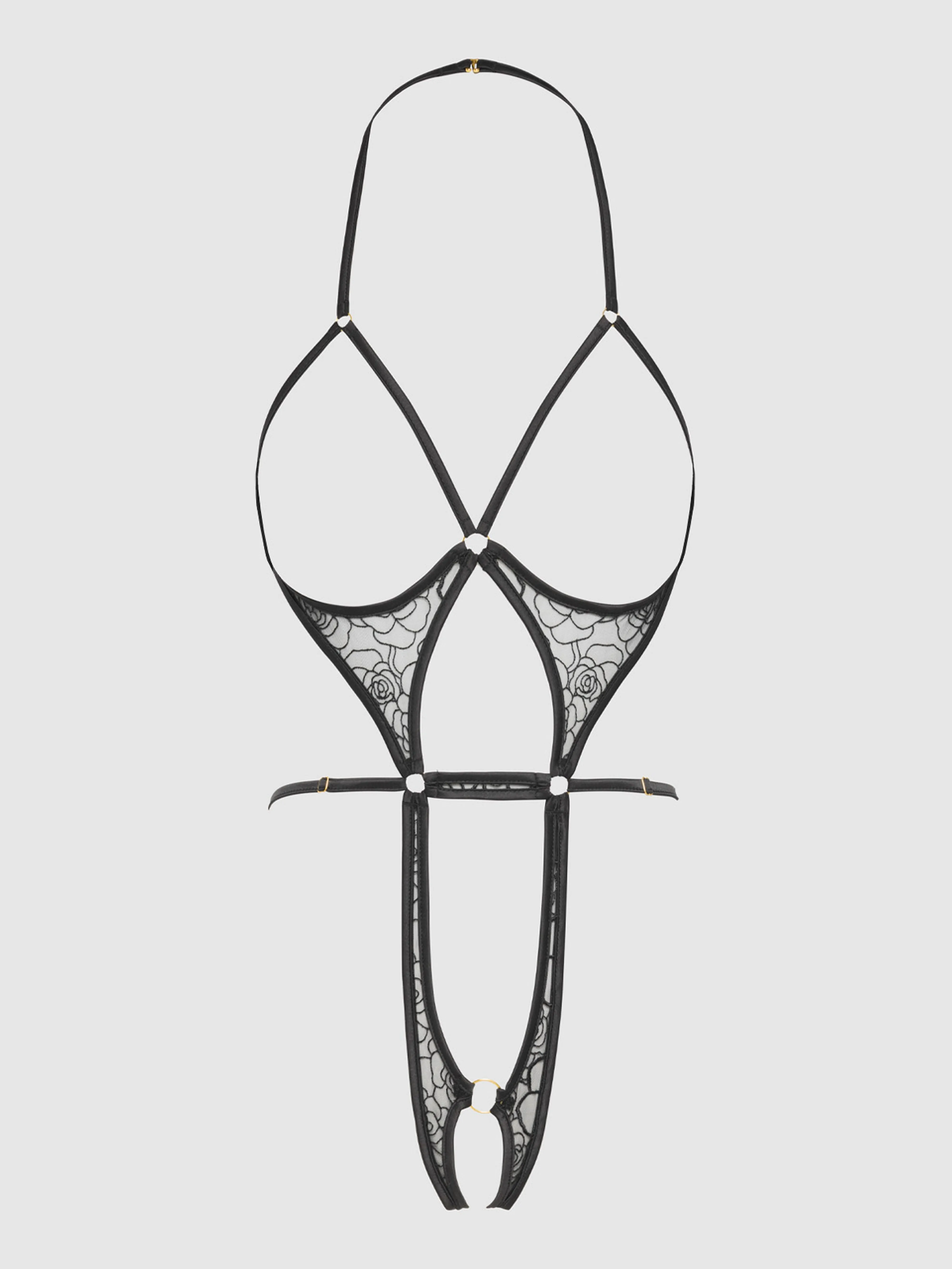Melrose Satin Harness Teddy