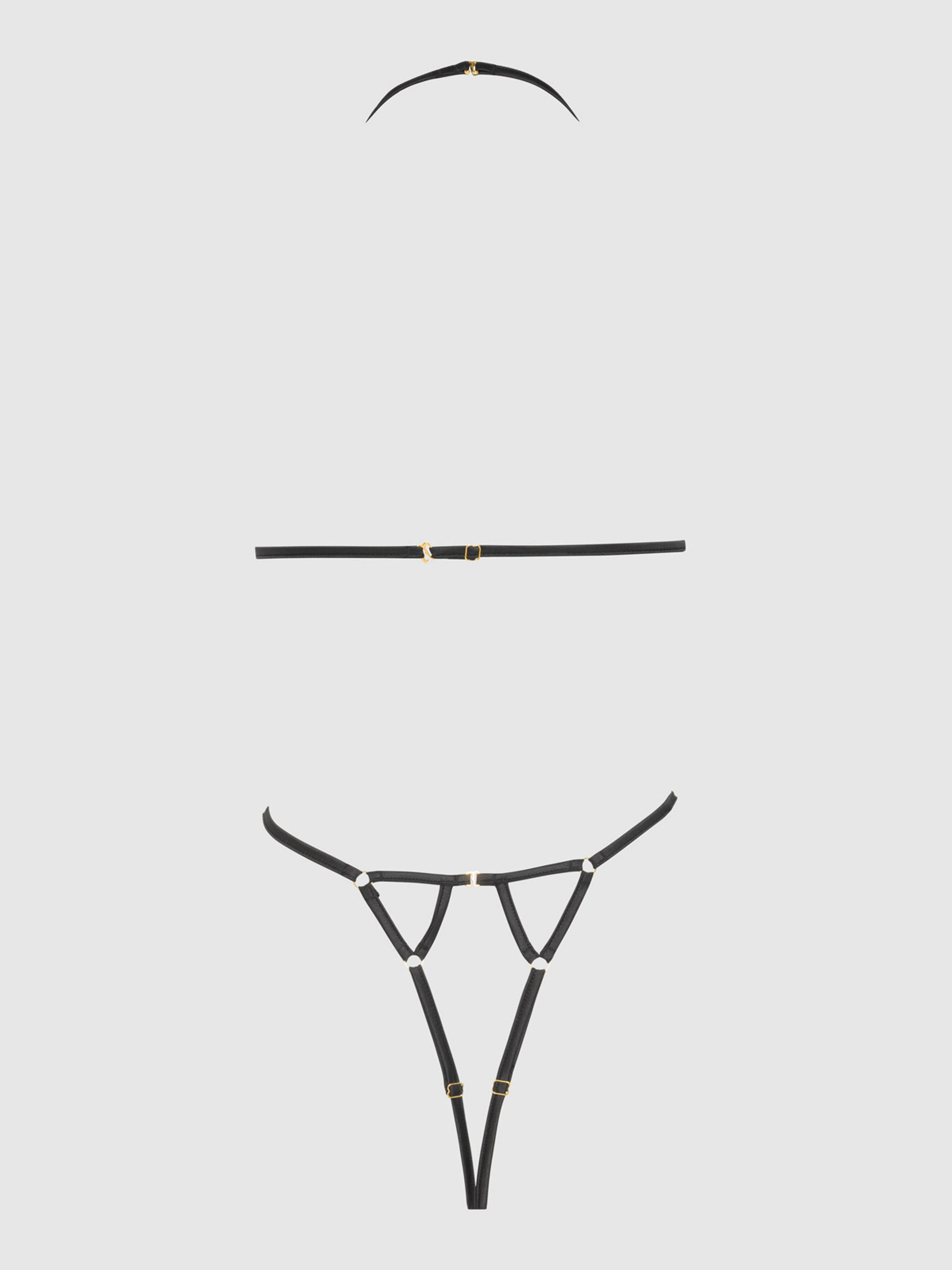 Melrose Satin Harness Teddy