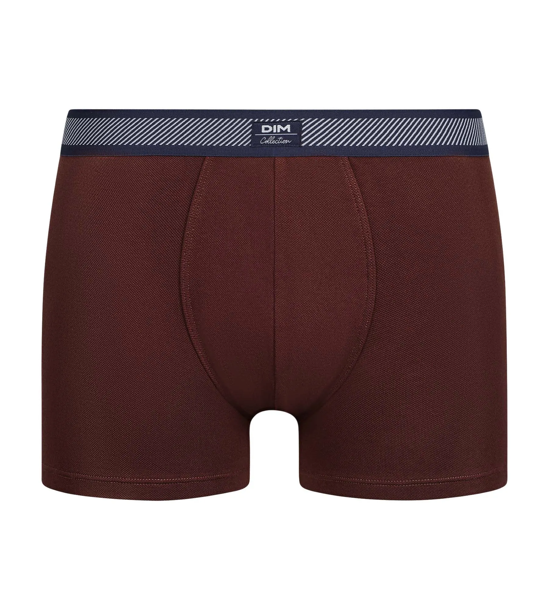 Men's boxer shorts in piqué modal cotton with Wine Red striped waistband Dim Smart