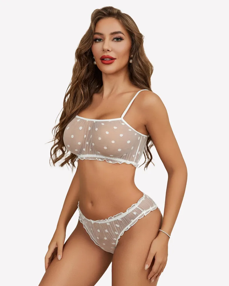 Mesh Lingerie Bra and Panty Set