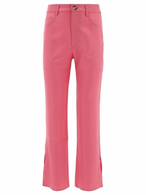 Nanushka Vaeda Mid-Rise Satin Trousers