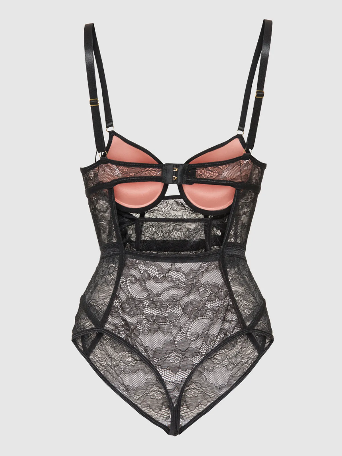 Natasha Lace & Mesh Thong Teddy